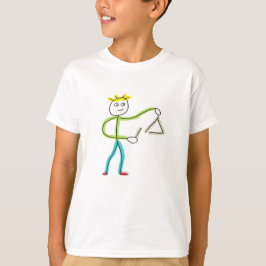 Driehoekspelende Stickman T-shirt