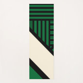 Driehoekstrepen - Groen, crème en zwart Yogamat (Voorkant)