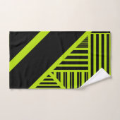 Driehoekstrepen - Kalkgroen Bad Handdoek (Handdoek)