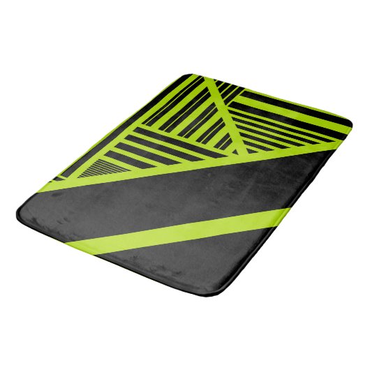 Driehoekstrepen - Kalkgroen Badmat (Gekanteld)