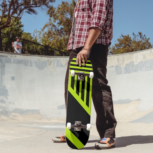 Driehoekstrepen - Kalkgroen Persoonlijk Skateboard (Buiten 2)