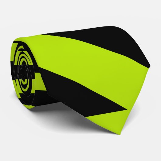 Driehoekstrepen - Kalkgroen Stropdas (Opgerold)