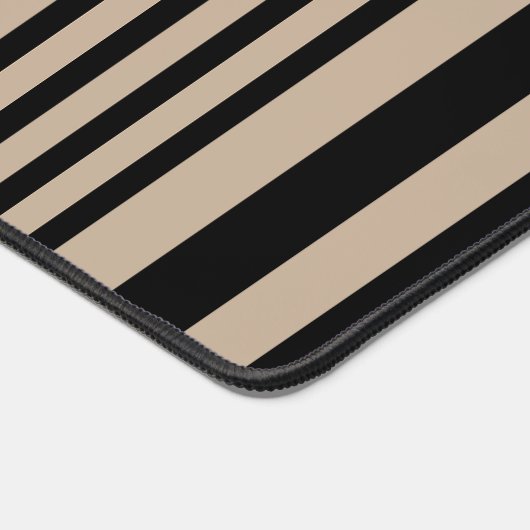 Driehoekstrepen - Taupe, zwart en wit Bureaumat (Hoek)
