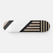 Driehoekstrepen - Taupe, zwart en wit Persoonlijk Skateboard (Horizontaal)