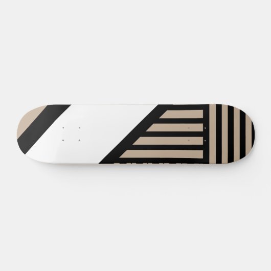 Driehoekstrepen - Taupe, zwart en wit Persoonlijk Skateboard (Horizontaal)