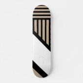 Driehoekstrepen - Taupe, zwart en wit Persoonlijk Skateboard (Voorkant)