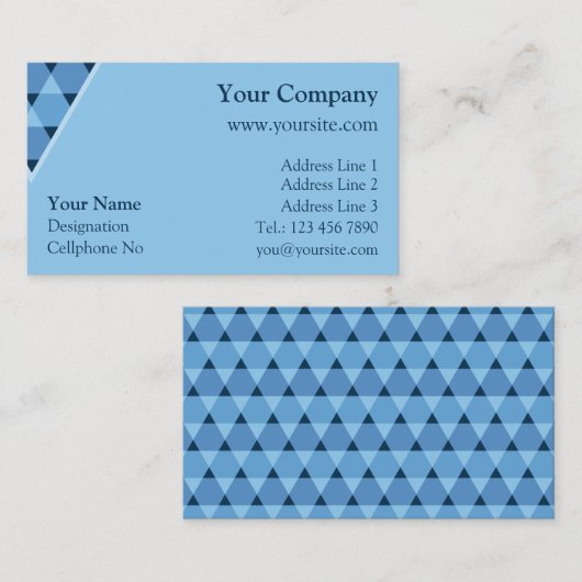Driehoeksverdamping Visitekaartje (Voorkant / Achterkant)
