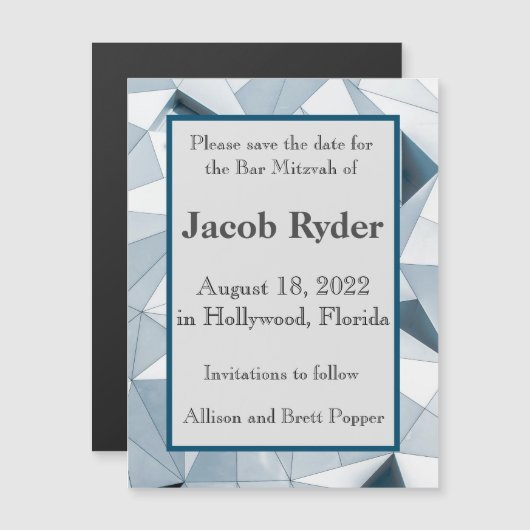 Driehoeksvervagen Magnetisch Opslaan Datum Kaart (Voorkant / Achterkant)