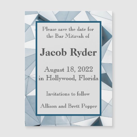 Driehoeksvervagen Magnetisch Opslaan Datum Kaart (Voorkant)