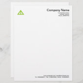 Driehoeksvorm 02 - Marsens Groen Custom Briefhoofd (Voorkant / Achterkant)