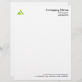 Driehoeksvorm 03 - Marsens Groen Custom Briefhoofd (Voorkant / Achterkant)