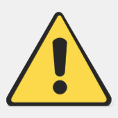 Driehoekswaarschuwing sticker (Voorkant)