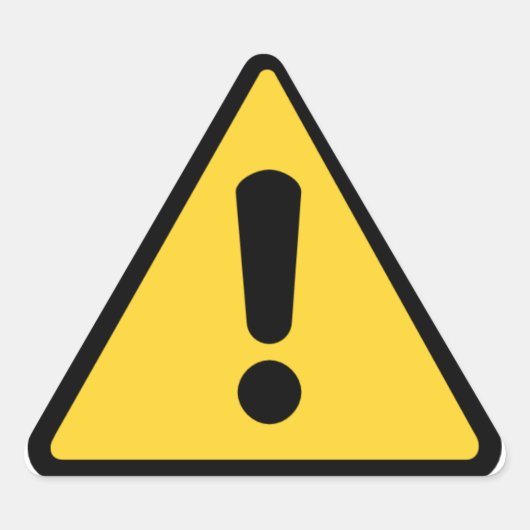 Driehoekswaarschuwing sticker (Voorkant)