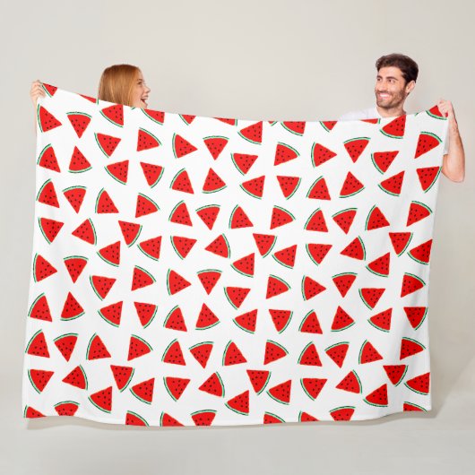 Driehoekswatermeloenen Fleece Deken (In situ)