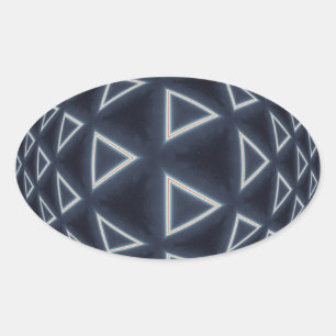 Driehoekswereld Ovale Sticker