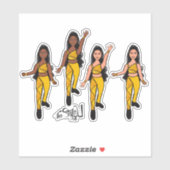 Driehoekvonk dubbel goud sticker (Vel)