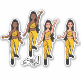 Driehoekvonk dubbel goud sticker