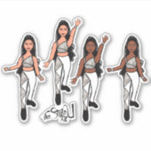 Driehoekvonk Zilver Wit Sticker (Voorkant)