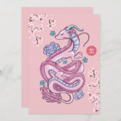 DRIEHOOFD DRACHEN NIEUWJAAR FEESTDAGENKAART (Voorkant / Achterkant)