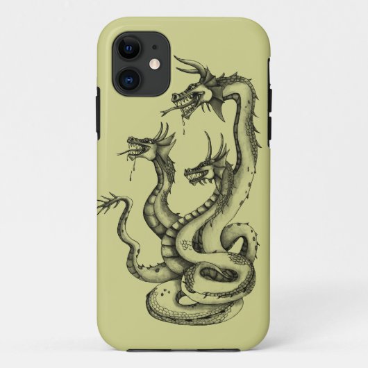 Driehoofdige Hydra Design Case-Mate iPhone Hoesje (Achterkant)