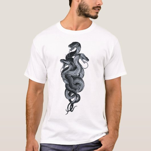 Driehoofdige Slang Meesterwerk T-shirt (Voorkant)