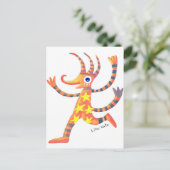 driehoorn briefkaart (Staand voorkant)