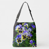 Driehoornig viooltje crossbody tas (Achterkant)