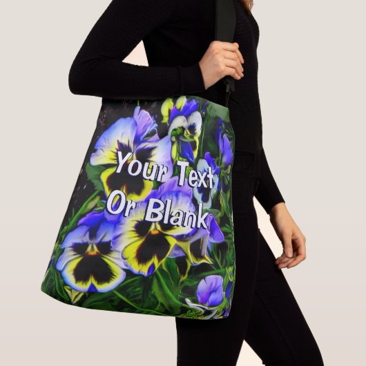 Driehoornig viooltje crossbody tas (Dichtbij)