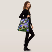 Driehoornig viooltje crossbody tas (Op model)