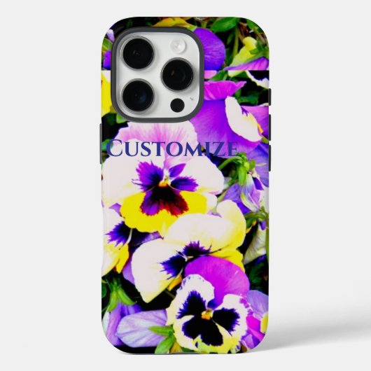 driehoornige viooltjes bloemen Case-Mate iPhone case (Achterkant)