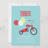Driejarig uitnodiging voor de derde verjaardag (Voorkant)