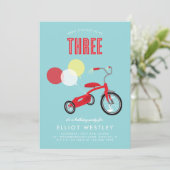 Driejarig uitnodiging voor de derde verjaardag (Staand voorkant)