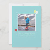 Driejarig uitnodiging voor de derde verjaardag (Achterkant)