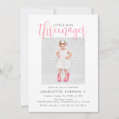 Driejarige puber | Foto 3e verjaardagsfeestje Kaart (Voorkant)