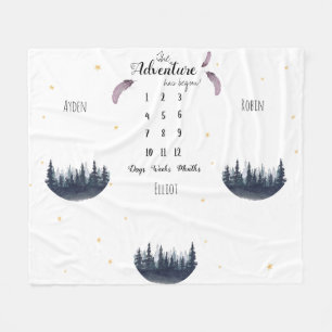 Driekleppige mijlpaal voor avontuurtriplaten voor  fleece deken