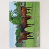 Driekleppige paarden legpuzzel (Verticaal)