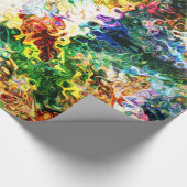 Driekleurde regenboogdampen cadeaupapier (Hoek)