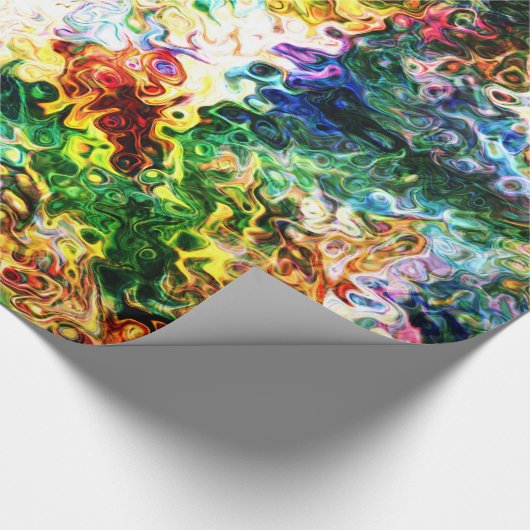 Driekleurde regenboogdampen cadeaupapier (Hoek)