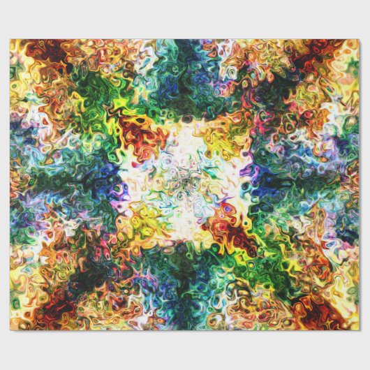 Driekleurde regenboogdampen cadeaupapier (Vlak)