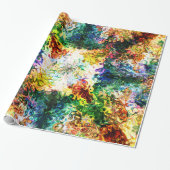 Driekleurde regenboogdampen cadeaupapier (Uitgerold)