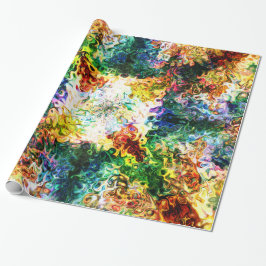 Driekleurde regenboogdampen cadeaupapier