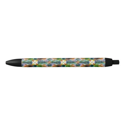 Driekleurde regenboogdampen zwarte inkt pen (Voorkant)