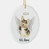 Driekleuren Corgi Sympathie Herdenkingspilaar Kaar Keramisch Ornament (Rechts)