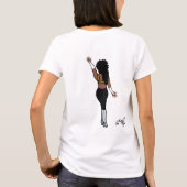 Driekleuren Geel Draai Meisje T-Shirt (Achterkant)