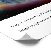 Driekleurentemperatuurkaart van onze zon. poster (Hoek)