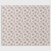 Driekleurig Bloemige Inpakpapier | Elegante Tuinca (Vlak)