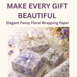 Driekleurig Bloemige Inpakpapier Elegante Tuinca