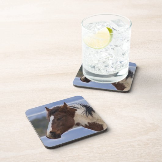 driekleurig paard bier onderzetter (Rechterzijde)