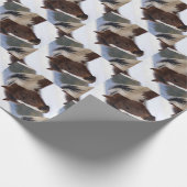 driekleurig paard cadeaupapier (Hoek)