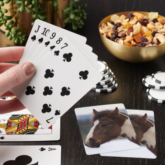 driekleurig paard pokerkaarten (Insitu)